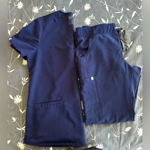 Figs Navy Blue Scrub Set